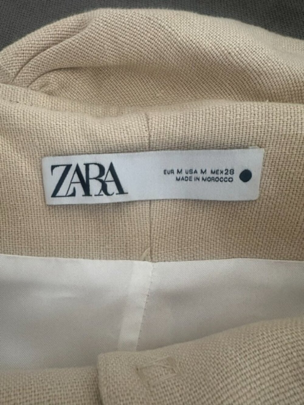 Zara Linen Off-Shoulder Button Front Top - Picture 5 of 6